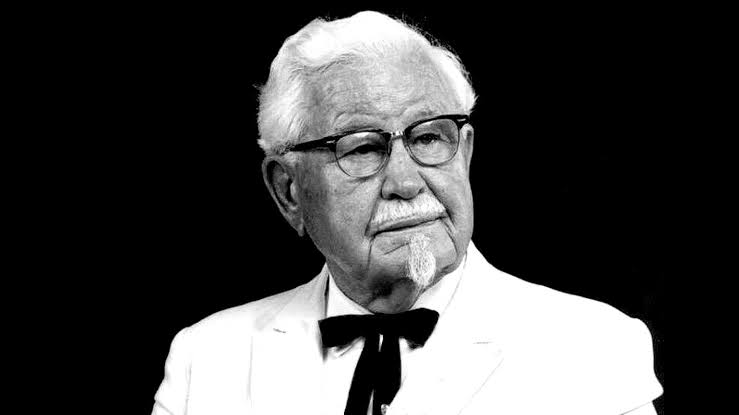 colonel sanders in black and white. related to blog post on changing careers late in life