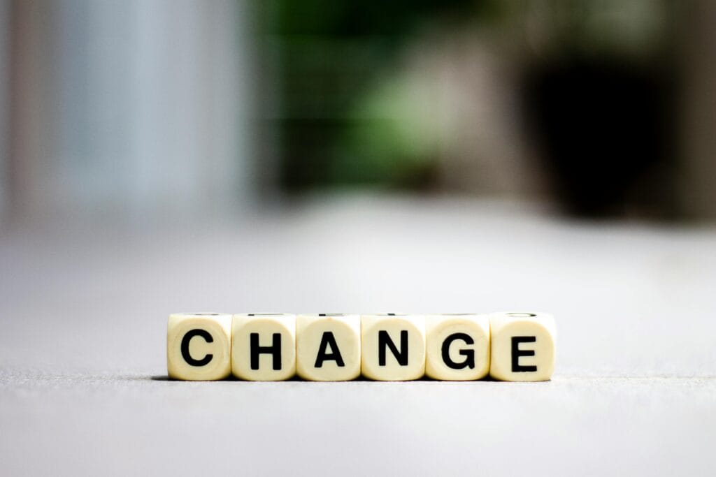 Change written with scrabble
